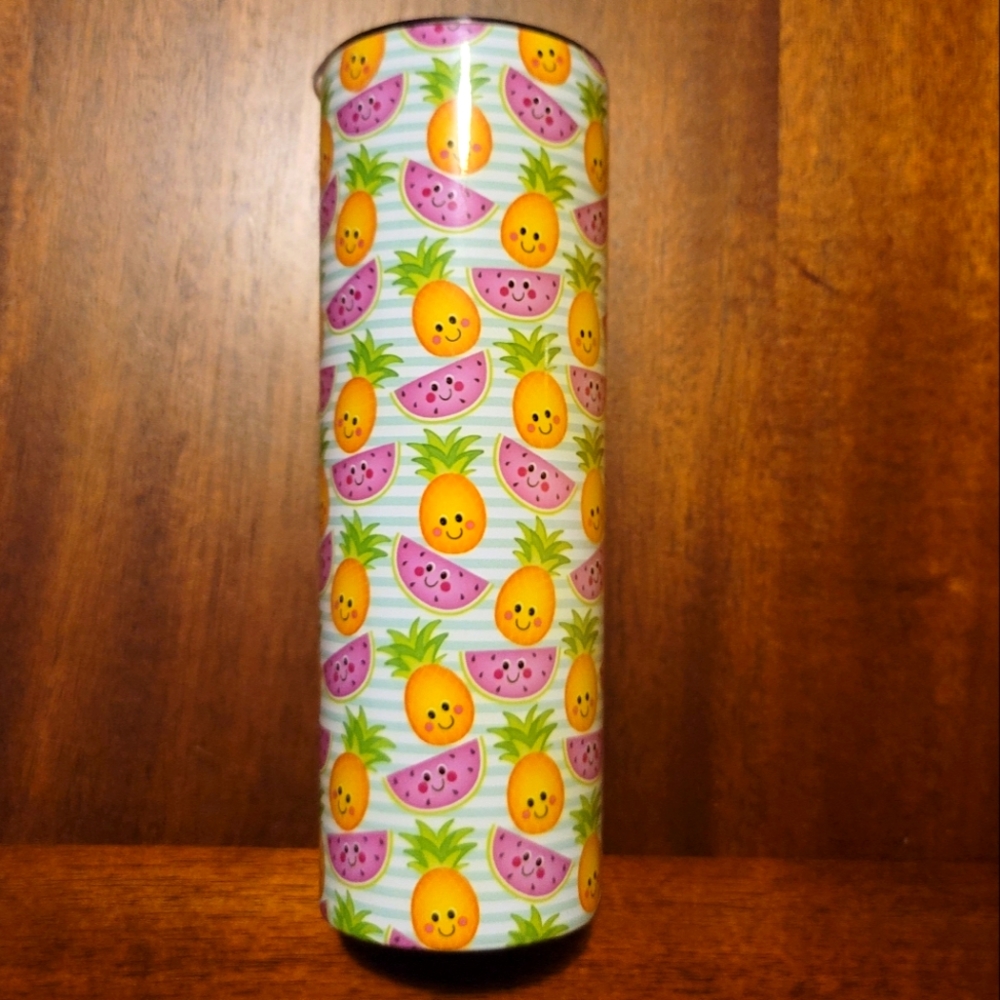 20 oz Tumbler- Smiley Fruit